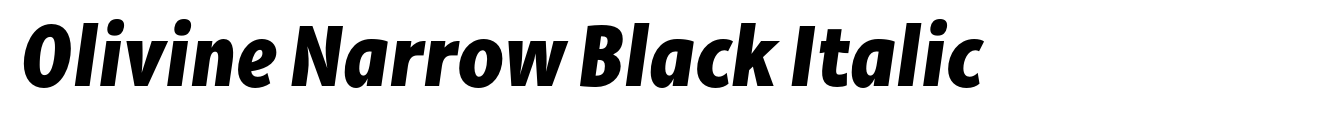 Olivine Narrow Black Italic